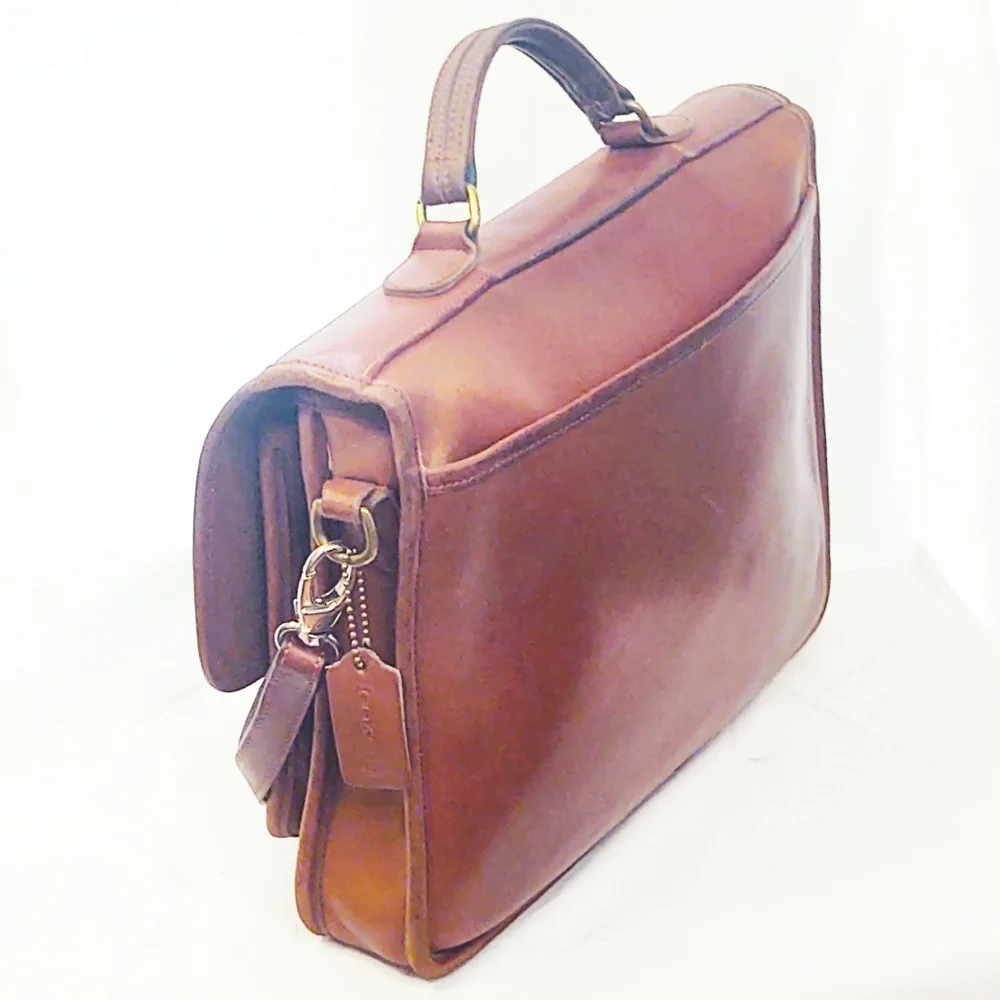 Coach Brown Leather Colebrook Messenger Bag Made in The United Stat…